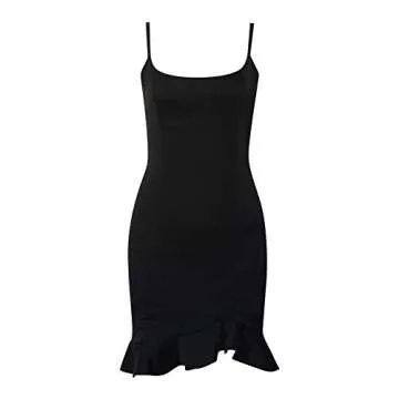 Stylish Bodycon Black Fishtail Dress for Parties