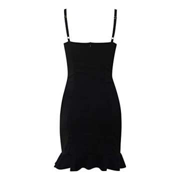 Stylish Bodycon Black Fishtail Dress for Parties