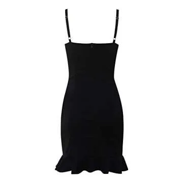 Stylish Bodycon Black Fishtail Dress for Parties