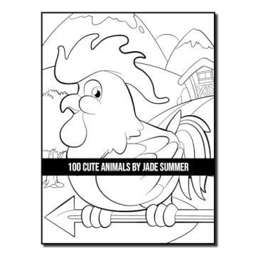 100 Cute Animals Adult Coloring Book for Relaxation
