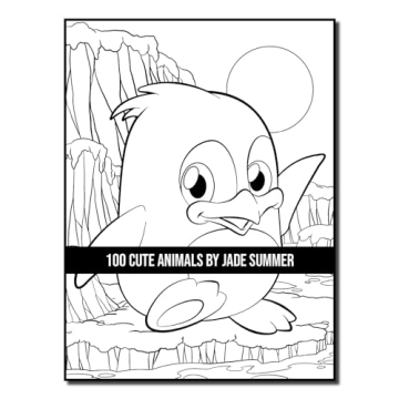100 Cute Animals Adult Coloring Book for Relaxation