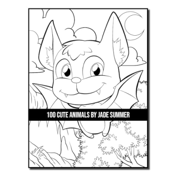 100 Cute Animals Adult Coloring Book for Relaxation