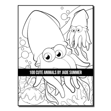 100 Cute Animals Adult Coloring Book for Relaxation
