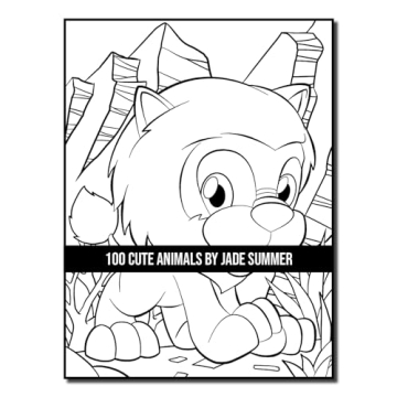100 Cute Animals Adult Coloring Book for Relaxation