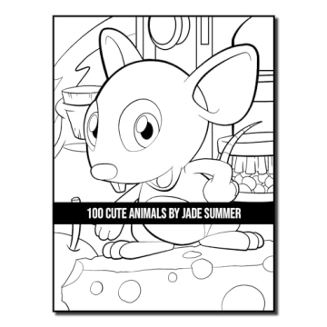100 Cute Animals Adult Coloring Book for Relaxation