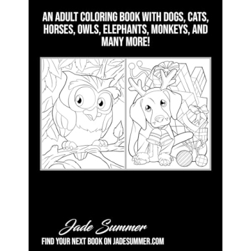 100 Cute Animals Adult Coloring Book for Relaxation