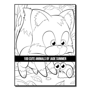 100 Cute Animals Adult Coloring Book for Relaxation