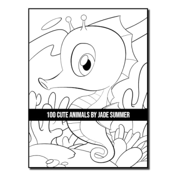 100 Cute Animals Adult Coloring Book for Relaxation
