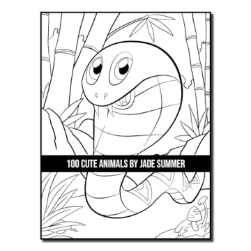 100 Cute Animals Adult Coloring Book for Relaxation