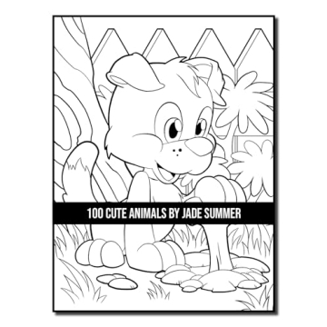 100 Cute Animals Adult Coloring Book for Relaxation