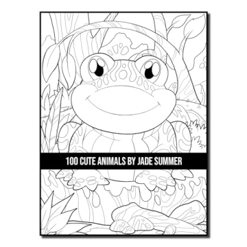 100 Cute Animals Adult Coloring Book for Relaxation