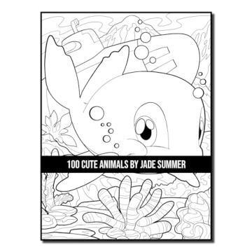 100 Cute Animals Adult Coloring Book for Relaxation