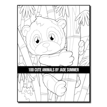 100 Cute Animals Adult Coloring Book for Relaxation