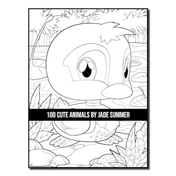 100 Cute Animals Adult Coloring Book for Relaxation