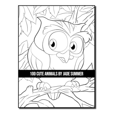 100 Cute Animals Adult Coloring Book for Relaxation