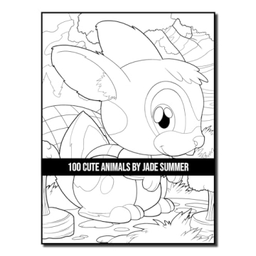100 Cute Animals Adult Coloring Book for Relaxation