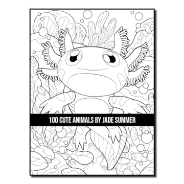 100 Cute Animals Adult Coloring Book for Relaxation