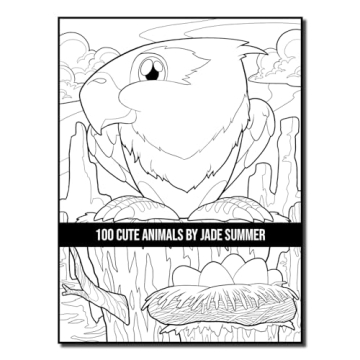 100 Cute Animals Adult Coloring Book for Relaxation