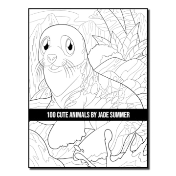 100 Cute Animals Adult Coloring Book for Relaxation