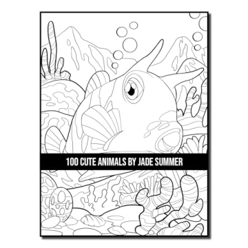 100 Cute Animals Adult Coloring Book for Relaxation