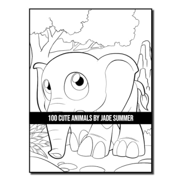100 Cute Animals Adult Coloring Book for Relaxation