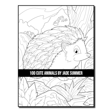 100 Cute Animals Adult Coloring Book for Relaxation