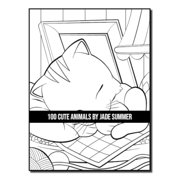 100 Cute Animals Adult Coloring Book for Relaxation