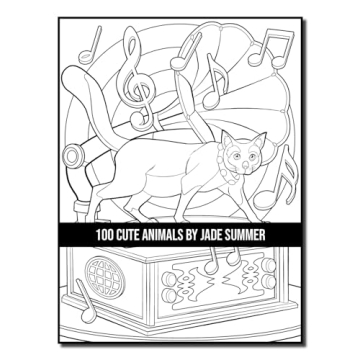 100 Cute Animals Adult Coloring Book for Relaxation