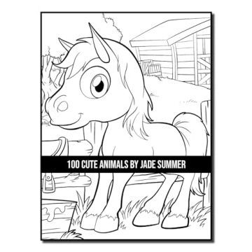 100 Cute Animals Adult Coloring Book for Relaxation