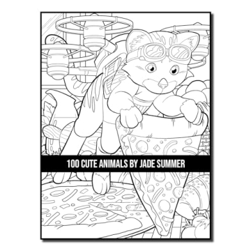 100 Cute Animals Adult Coloring Book for Relaxation