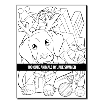 100 Cute Animals Adult Coloring Book for Relaxation