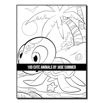100 Cute Animals Adult Coloring Book for Relaxation