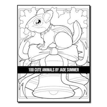100 Cute Animals Adult Coloring Book for Relaxation