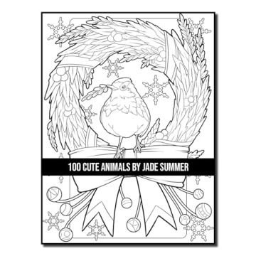100 Cute Animals Adult Coloring Book for Relaxation