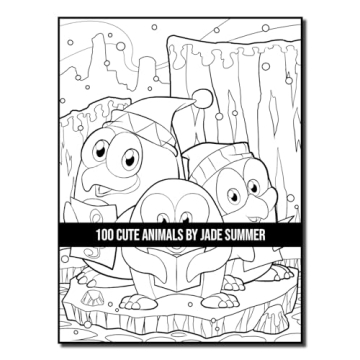 100 Cute Animals Adult Coloring Book for Relaxation
