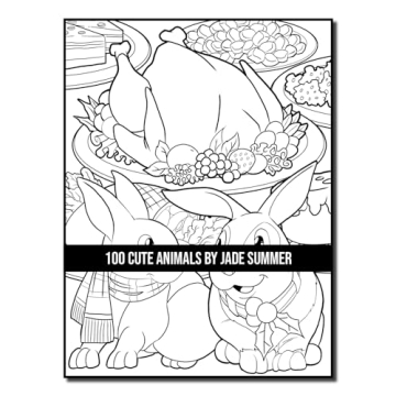 100 Cute Animals Adult Coloring Book for Relaxation