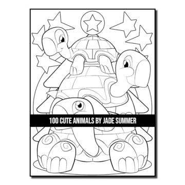 100 Cute Animals Adult Coloring Book for Relaxation