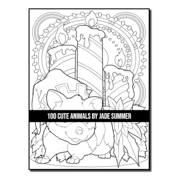 100 Cute Animals Adult Coloring Book for Relaxation