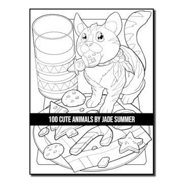 100 Cute Animals Adult Coloring Book for Relaxation