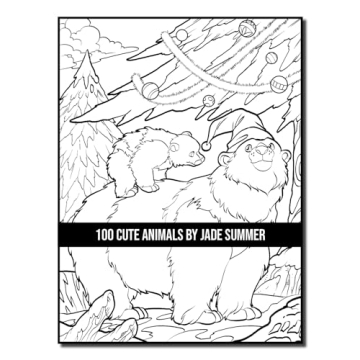 100 Cute Animals Adult Coloring Book for Relaxation