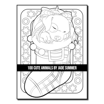 100 Cute Animals Adult Coloring Book for Relaxation