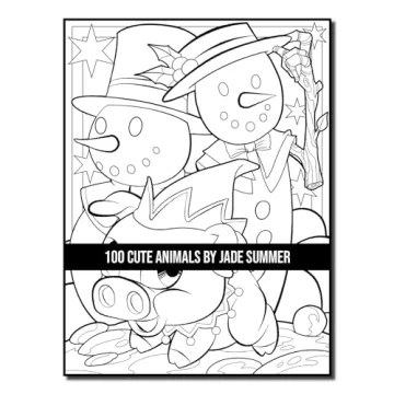 100 Cute Animals Adult Coloring Book for Relaxation