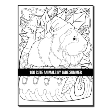 100 Cute Animals Adult Coloring Book for Relaxation