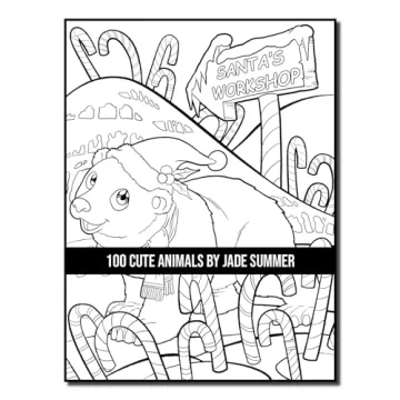 100 Cute Animals Adult Coloring Book for Relaxation