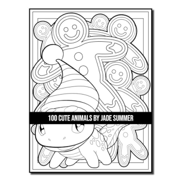 100 Cute Animals Adult Coloring Book for Relaxation