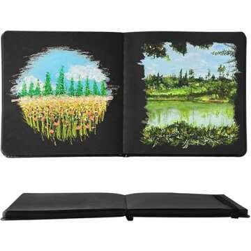 Durable Small Black Notebooks for Travel & Sketching
