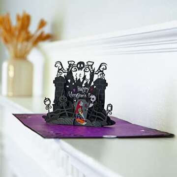 Lovepop Valentines Day Card for Her, Him - 3D Disney Pop-Up Card - Tim Burton's The Nightmare Before Christmas - Simply Meant to Be - 5" x 7" - Blank Note Card & Envelope Included