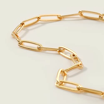 MEVECCO Gold Paperclip Chain Bracelet for Women