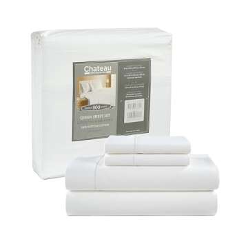 Egyptian Cotton Sheets King Size Sheet Set, King Bed Sheets for King Size Bed, Bedding Sheets & Pill...