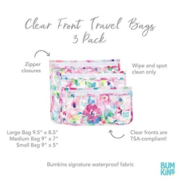 Bumkins Travel Bags - Clear-Sided, TSA Approved & Versatile